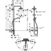 Душевая стойка Hansgrohe Croma Select Е 180 2 Jet 27256400 белый хром