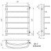 Водяной полотенцесушитель Laris Евромикс П6 60х45 с боковым подключением
