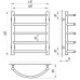 Водяной полотенцесушитель Laris Омега П5 50х40 полированная сталь