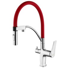 Смеситель для кухни Lemark Comfort LM3074C-Red