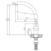 Смеситель для кухни Haiba HB70304 сталь