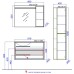 Тумба под раковину Aqwella Майами 91.5 Mai.01.09/R дуб сонома