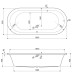 Акриловая ванна Cezares Metauro Central 180х80 на ножках