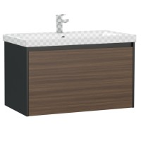 Тумба под раковину Cersanit Grande 80 черный орех