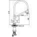 Смеситель для кухни Ledeme L4855-2