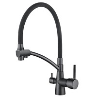 Смеситель для кухни Ledeme L4855U-12 графит