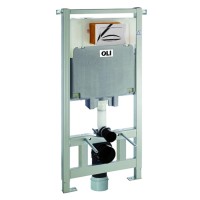 Инсталляция для унитаза Oli 300572 с кнопкой 638504 глянцевый хром