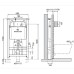 Инсталляция для унитаза Oli 601804 с кнопкой 656504 металл хром