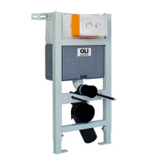 Инсталляция для унитаза Oli 721705 с кнопкой 656504 металл хром