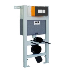 Инсталляция для унитаза Oli 721705 с кнопкой 641017 черный soft-touch/хром глянцевый