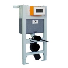 Инсталляция для унитаза Oli 721705 с кнопкой 641019 хром глянцевый/soft-touch черный