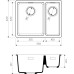 Кухонная мойка Omoikiri KATA 55-2-U BL artgranit/черный