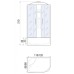 Душевая кабина River Dunay 120/90/44 L ТН с поддоном