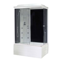 Душевая кабина Royal Bath 8120BР3-BT L черное/прозрачное