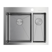 Кухонная мойка Omoikiri Akisame 60-2-IN-L нержавеющая сталь