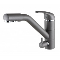 Смеситель Paulmark Hessen He213017-402 серый металлик для кухни