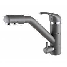 Смеситель Paulmark Hessen He213017-402 серый металлик для кухни