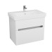 Тумба с раковиной OWL Nyborg 80 2 ящика белая