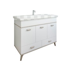 Тумба под раковину Sanflor Бруно 105 белый матовый/орегон