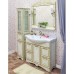 Зеркало для ванной Sanflor Адель 100 белый/патина золото