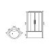 Душевая кабина Royal Bath 90BK2-T-CH+EL прозрачное