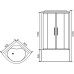 Душевая кабина Royal Bath 90NRW-T-CH+P прозрачное