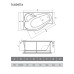 Акриловая ванна Relisan Isabella L 170x90
