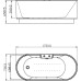 Акриловая ванна Orans 175х75 на каркасе