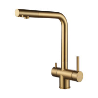 Смеситель Paulmark Skalen Sk213020-BG брашированное золото для кухни