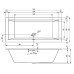 Акриловая ванна Riho Rething Cubic 180x80 Fall на ножках