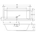 Акриловая ванна Riho Rething Cubic 190x80 Fall на ножках