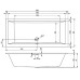 Акриловая ванна Riho Rething Cubic 200x90 на ножках