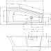 Акриловая ванна Riho Rething Space 160x75 Fall L на ножках