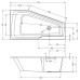 Акриловая ванна Riho Rething Space 170x90 R на ножках