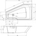Акриловая ванна Riho Rething Space 180x110 Pulg&Play R на ножках