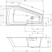Акриловая ванна Riho Rething Space 170x90 Pulg&Play L на ножках