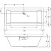 Акриловая ванна Riho Rething Cubic 170x75 Pulg&Play Fall R на ножках