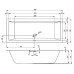 Акриловая ванна Riho Rething Cubic 190x80 Pulg&Play Fall R на ножках