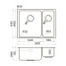 Кухонная мойка Omoikiri Tadzava 58-2-U/I-IN-L ULTRA 15 4997118