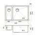 Кухонная мойка Omoikiri Taki 69-2-U/IF-LG-R Side 4993184
