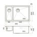 Кухонная мойка Omoikiri Taki 69-2-U IF-GB-R Side