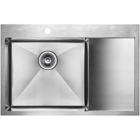 Кухонная мойка Paulmark Atlan PM217851-BSL брашированная нерж. сталь левая