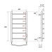 Электрический полотенцесушитель Point П6 40х80 PN04848 правый