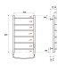 Электрический полотенцесушитель Point П6 50х80 PN04858W правый