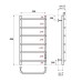 Электрический полотенцесушитель Point П6 50х80 PN06858 правый