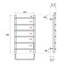 Электрический полотенцесушитель Point П6 40х80 PN08848W правый