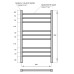 Электрический полотенцесушитель Point П9 50х80 PN70758B левый