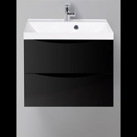 Тумба с раковиной BelBagno Marino 600-2C-SO-NL-P Nero Lucido