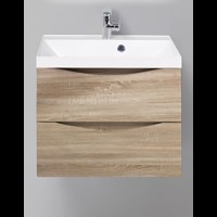 Тумба с раковиной BelBagno Marino 600-2C-SO-WO-P Rovere Bianco