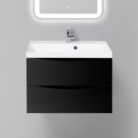 Тумба с раковиной BelBagno Marino 700-2C-SO-NL-P Nero Lucido